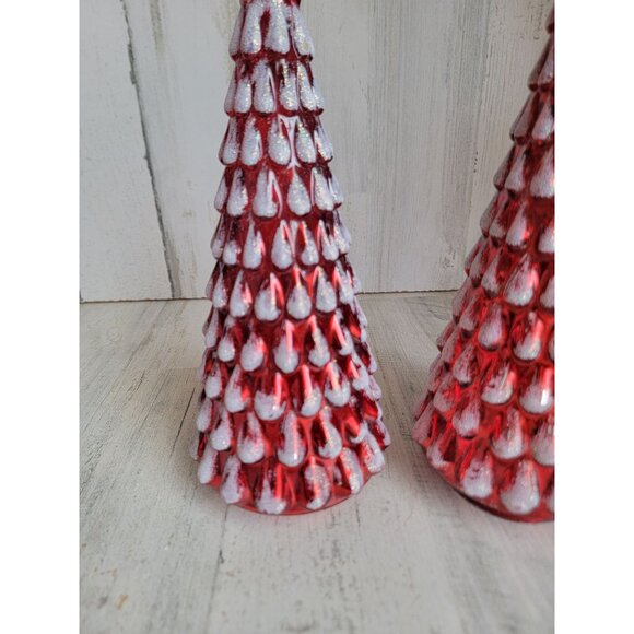 diamond star glass glitter red tree figure set home decor unique - Picture 2 of 6